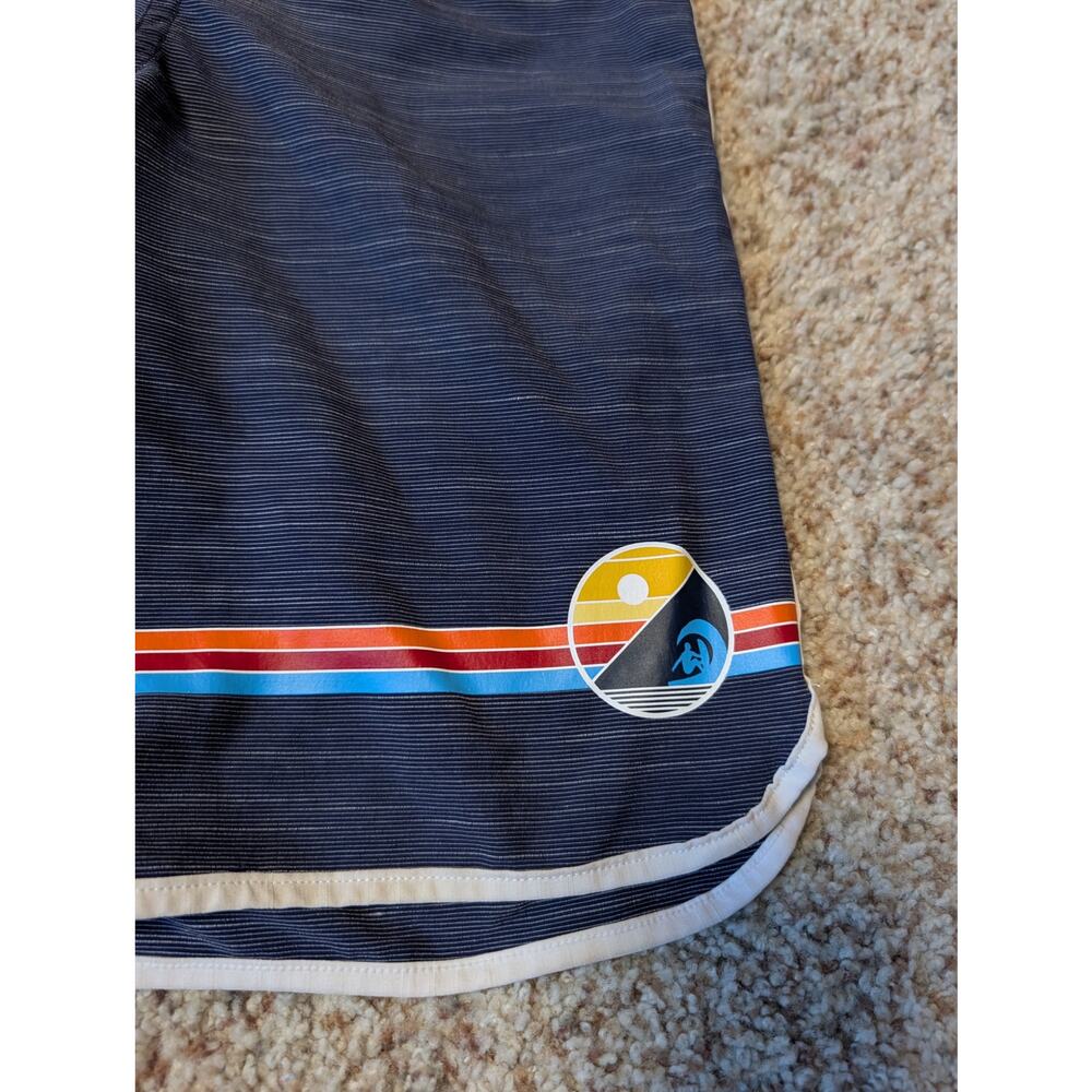 Hanna Andersson Boys Blue Orange Sunblock Athletic Beach Board Swim Shorts 6-7 - Picture 5 of 7